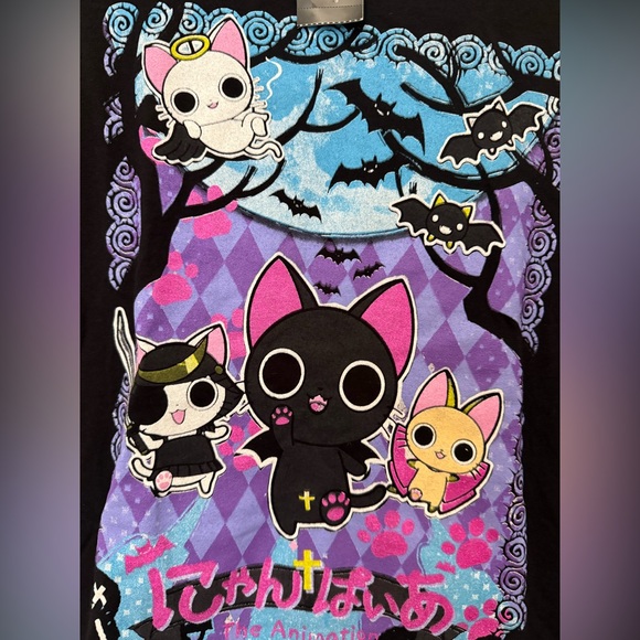 🆓 FREE When Bundled - Hot Topic Nyanpire The Vampire Cat T-Shirt - XS - Picture 5 of 12